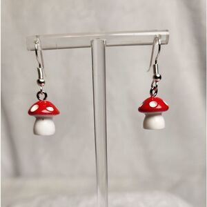 New! Handmade Earrings by Karen's Bling'n Things! Mushrooms!